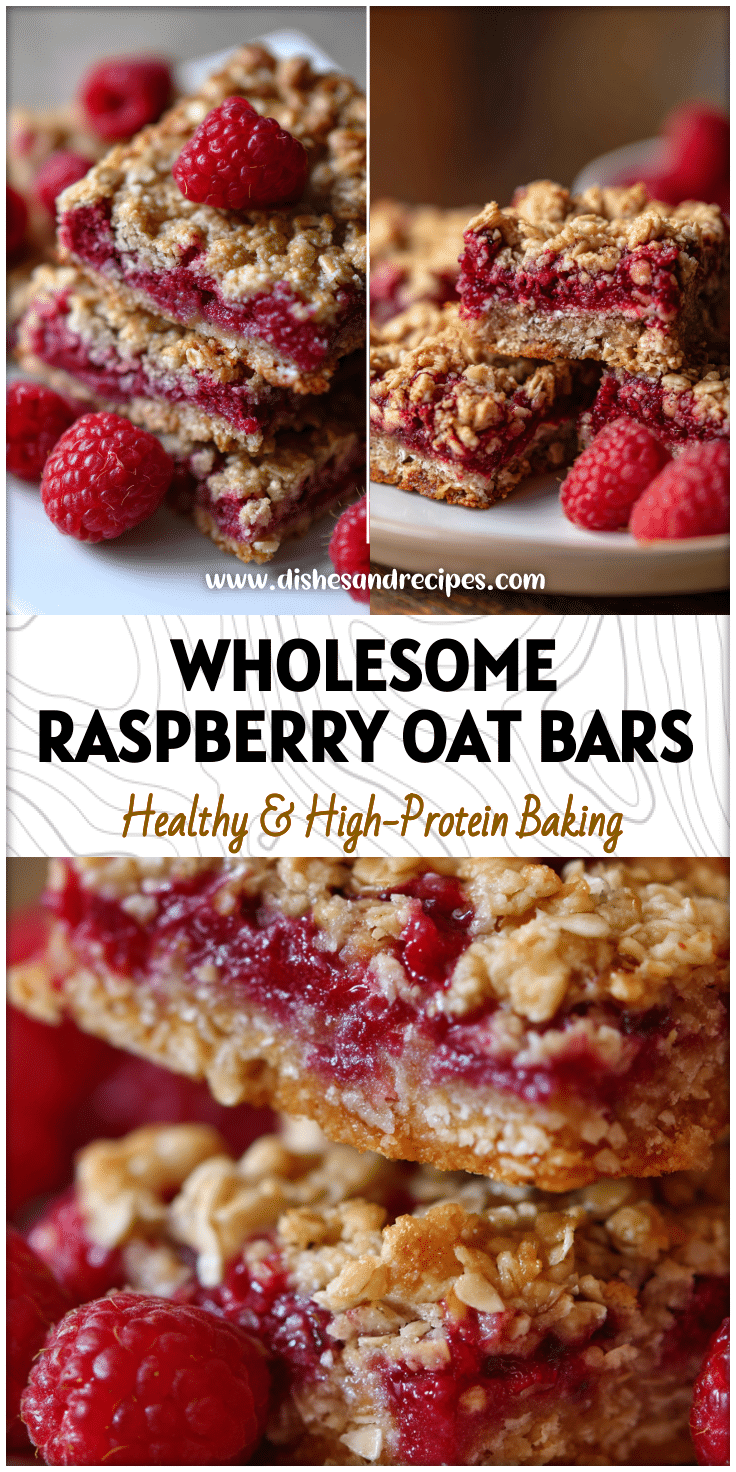 Oatmeal raspberry bars on plate showing a wholesome Fresh Raspberry Breakfast Treat and Healthy Raspberry Oatmeal Bars.